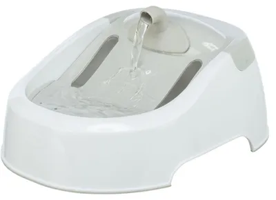 Produktbild von TRIXIE Trinkbrunnen Duo Stream - weiß/grau - 1 l/20 × 12 × 23 cm