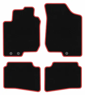 Imagen del producto de Alfombrillas de moqueta para Kia Cee`d I 2006-2012 (hatchback/SW/familiar) – juego de 4 piezas, /rojo, a medida – Wielganizator CARLUX