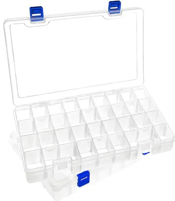 Zdjęcie produktu dla Solidchoice - Zestaw 2 sztuk, organizer do przechowywania koralików z 34 przegródkami, idealny do kreatywnego przechowywania