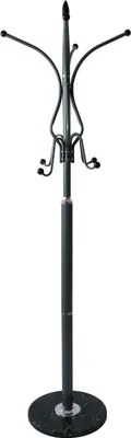 Zdjęcie produktu dla Wieszak stojący model Marmur – 8 haczyków, marmurowa podstawa | Kolor: szary | Wymiary: 180 x 53 x 53 cm