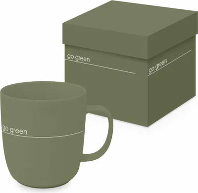 Obrázok produktu pre Hrnček PPD Pure Go Green Matte, v darčekovom balení, šálka, šálka na čaj, hrnček na kávu, 400 ml, 604497