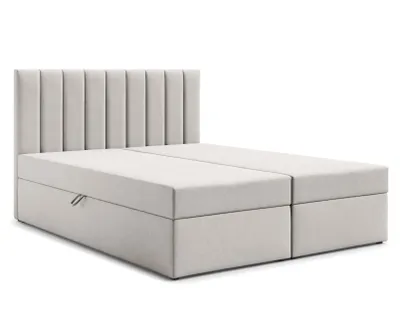 Produktbild von AX LIVING Boxspringbett Bursa 140x200 Beige ohne Topper Bettkasten Komfortbett