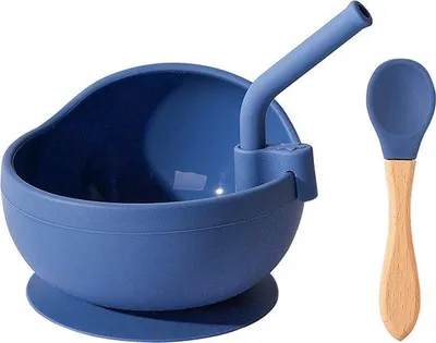 Immagine prodotto di Ciotolina per bambini con ventosa, in silicone, senza BPA, con cucchiaino