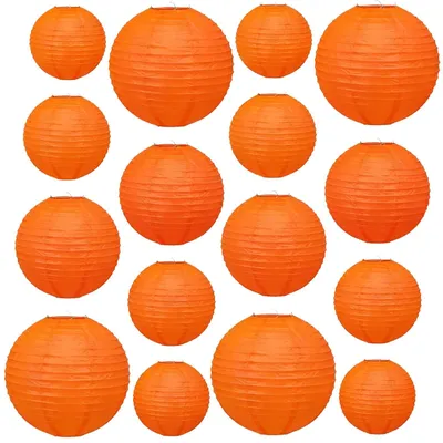 Produktbild von 16-teiliges Buntes Papierlaternen-Set zur Dekoration
