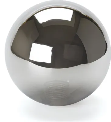 Produktbild von Lampenglas Glasschirm G9 mit 10cm Innengewinde Ersatzglas Kugel Loch 22mm Chrom Spiegelung Rauch Grau