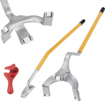 Obrázek produktu pro Nastavitelný Bandenwisselaar PRO - Sada pro montáž pásu - Demontáž a montáž pásu - 571-622 mm - Žlutá - S osvětlením pásu