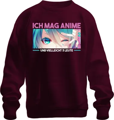 Obrázok produktu pre Mám rád anime a možno 3 ľudí Kawaii Otaku Manga Fan Chibi Uni mikina, bordová, XXL