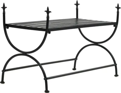 Immagine prodotto di The Living Store Panca in metallo stile vintage 83 x 42 x 55 cm Nero