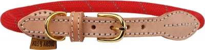 Obrázek produktu pro Digby & Fox - Obojek pro psy, reflexní, kožený ER1781 (XL - Výstřih: 56 cm-63 cm) (Scarlet)