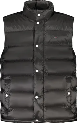 Immagine prodotto di Gilet da uomo senza maniche, nero - Sostenibile ed elegante, con dettagli del logo