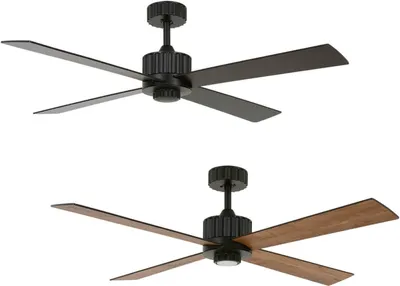 Produktbild von Energiespar Deckenventilator Newport 137 cm Schwarz mit LED Beleuchtung und Fernbedienung