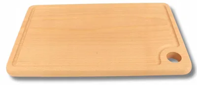 Produktbild von Woodcarver Buchenholz Schneidebrett mit Griffloch, klein