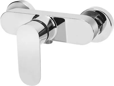 Immagine prodotto di Rubinetto doccia da parete Unyqoos® – Miscelatore monocomando in ottone massiccio con cartuccia in Vetroceramica, distanza di montaggio regolabile da 13 a 17 cm, design moderno per il bagno