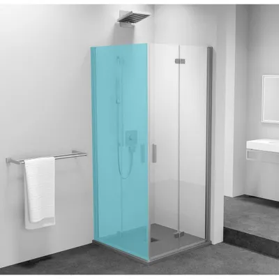 Productafbeelding van Polysan ZOOM douchedeur, schuifdeur, 900 mm, links, helder glas. Geschikt voor plaatsing links of rechts