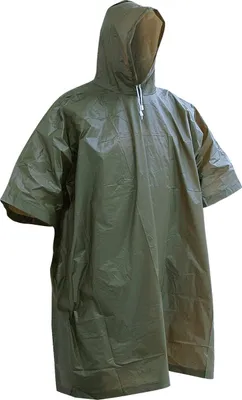 Produktbild von Regenponcho Regen Poncho Oliv Schwarz Regen-Umhang Cape BW Army Regenschutz Oliv