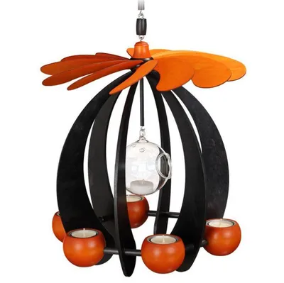 Produktbild von Hängepyramide Anthrazit Orange LUNA BxHxT 32x36x32 cm NEU