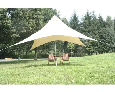 Produktbild von Vierecksonnensegel, 4,0 x 4,0 m, aus wasser- und windabweisenden PES, mit Mittelmast, sand