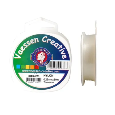 Zdjęcie produktu dla Vaessen Creative | Sznurek nylonowy 0,25 mm, 50 m, przezroczysty