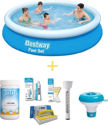 Zdjęcie produktu dla Basen Bestway - zestaw Fast - 366 x 76 cm - w tym zestaw konserwacyjny WAYS