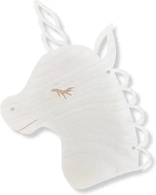 Produktbild von MiL4 Holz Basis Einhorn 26 cm – Lasergeschnittene Makramee & Traumfänger Vorlage – Sperrholz 3 mm – DIY Bastelbedarf