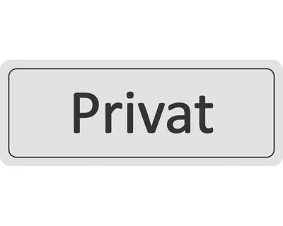 Produktbild von Türschild "Privat" selbstklebend 45x120 mm