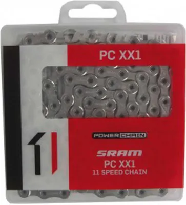 Immagine prodotto di SRAM 00.2518.000.006 Catena del deragliatore PC XX1 HollowPin, 118 maglie, 11 velocità, con Power-Lock, argento