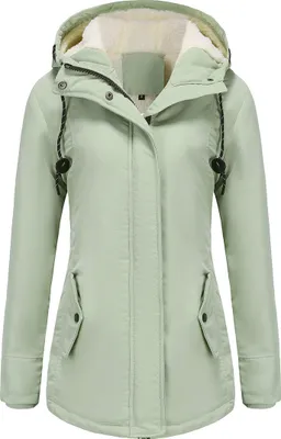 Produktbild von Damen Winterjacke Winterjacke Baumwolljacke Warme, verdickte Reißverschlusstaschenjacke (S-5XL)