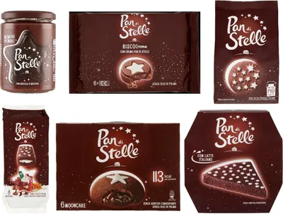 Produktbild von TESTPAKET Mulino Bianco Pan di stelle Sahne-Kuchen-Cerealien-cake-biscuits-cookies 6 Stück