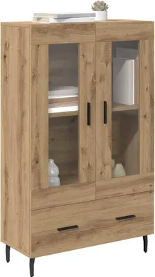 Image de vidaXL Highboard Chêne Artisan 69,5 x 31 x 115 cm Matériau dérivé du bois