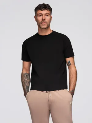 Produktbild von Ombre Clothing Kurzarmhemd für Männer Zlidive schwarz XL