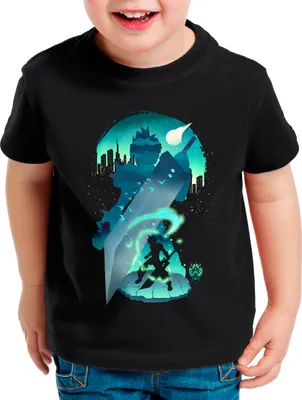 Produktbild von style3 Avalanche Cityscape Kinder T-Shirt anime cloud chocobo sephiroth