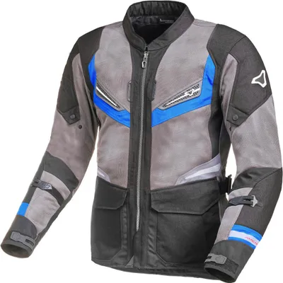 Produktbild von Macna Aerocon Motorrad Textiljacke, grau/schwarz/blau, L