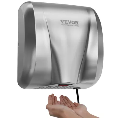 Produktbild von VEVOR Elektrischer Händetrockner 1300W Schnell 7-10s Trocknung HEPA-Filter 99,97% Wandmontage Edelstahl für Bad, Küche, Toilette, Gewerbe