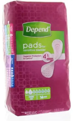 Produktbild von Depend Inkontinenzeinlagen Mini, 14 Stück