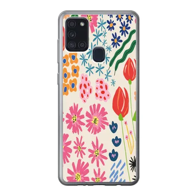 Produktbild von MuchoWow® Handyhülle Schutzhülle Hülle für Samsung Galaxy A21s Blumen - Gestaltung - Tulpe Silikon Softcase Handy Hülle - Hartschale
