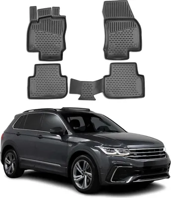 Image de OMAC Tapis de sol pour VW Tiguan & Tiguan Allspace 2016-2024 en caoutchouc Noir
