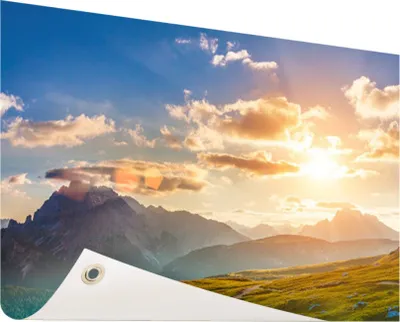Produktbild von Gartenposter - 120x80 cm - Sonnenuntergang in den Bergen  - Modernes Wandbilder - Natur