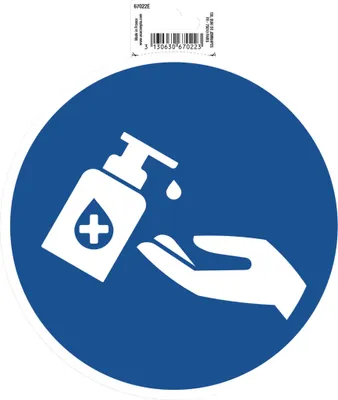 Immagine prodotto di Exacompta, adesivo per la sanificazione delle mani, 20 cm