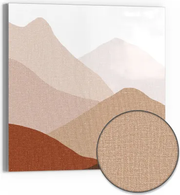 Produktbild von DEQOART Hybrid Leinwand Bild 30x30 cm 'Stille Bergessenz' Wandbild Glas flach modern