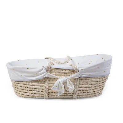Imagen del producto de Cuna de moisés Childhome, funda: puntos dorados