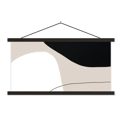 Produktbild von MuchoWow® Textilposter Formulare - Abstrakt - Gestaltung 90x45 cm mit schwarzem Rahmen - Klemmleisten