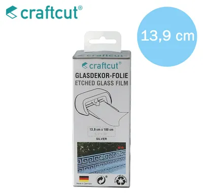 Produktbild von craftcut Glasdekor silber 13,9 x 100 cm