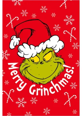Produktbild von Mikroflanell-Decke „Grinch Merry Grinchmas“ 100x150 cm