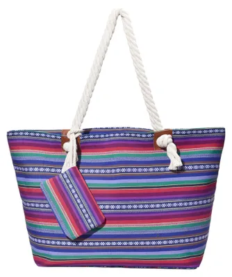 Produktbild von Große Strandtasche wasserabweisend mit Reißverschluss - Hippie Life