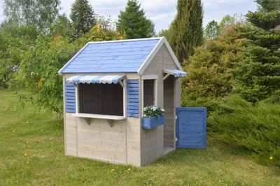 Image de Wendi Toys Maison de jeu en bois Dauphin Nature 120x120x155 cm