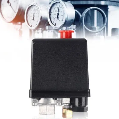 Zdjęcie produktu dla Przełącznik ciśnieniowy 220 V, 20 A, montaż jednootworowy, zawór regulacyjny sprężarki powietrza, maks. 175 psi
