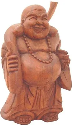 Produktbild von Mönch-Statue stehend, Holz-Skulptur Asien, Buddha