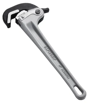 Produktbild von VEVOR 3-teiliges Rohrzangen-Set, 10" 14" 18" Aluminium gerade Rohrzange, verstellbare Sanitärzange, mit hochfestem Backen und ergonomischem Griff, hängendes Design, für Wasserrohre, Automobilreparaturen, Einzelner Schraubenschlüssel-b, 35.5 cm