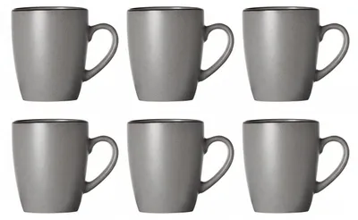 Produktbild von Cosy & Trendy Tassen mit Henkel - Speckle Grau - 350 ml - 6 Stück