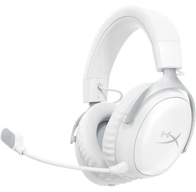 Produktbild von HyperX Cloud III S – Wireless Gaming-Headset (Weiß), Kabellos, 20 - 20000 Hz, Gaming, 340 g, Kopfhörer, Weiß
